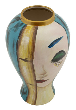 Vaso Ceramica Art Face Cm Ø 21X34