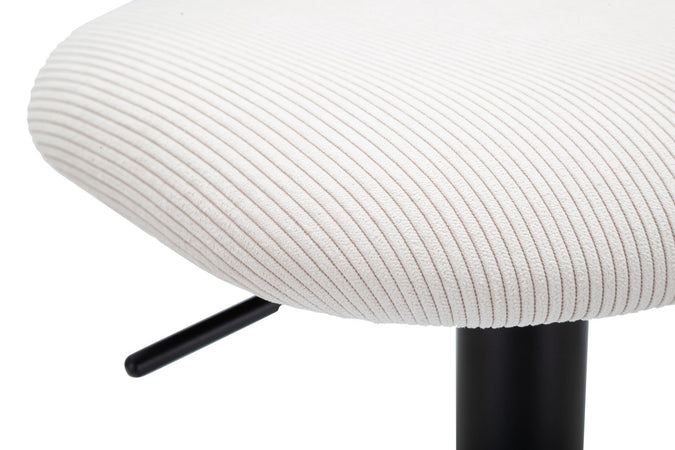 Sgabello Bar Light Bianco Cm 41X47,5X85-106,5(Seduta Cm 61-83)