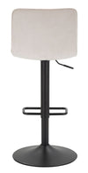 Sgabello Bar High Bianco Cm 43X49,5X85,5-107(Seduta Cm 61-82,5)