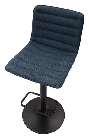 Sgabello Bar High Navy Cm 43X49,5X85,5-107(Seduta Cm 61-82,5)