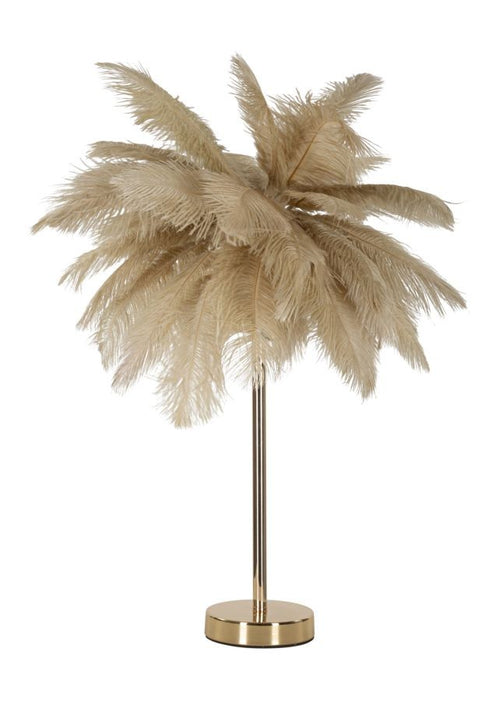 Lampada Da Tavolo Palm Cammello Cm Ø 55X60