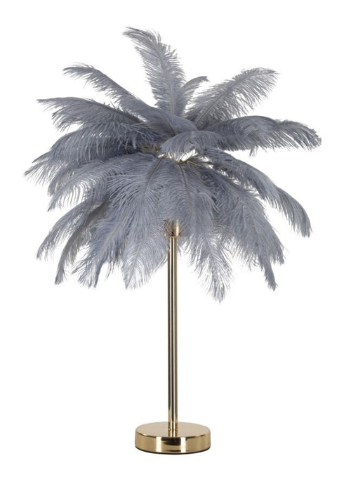 Lampada Da Tavolo Palm Grigia Cm Ø 55X60