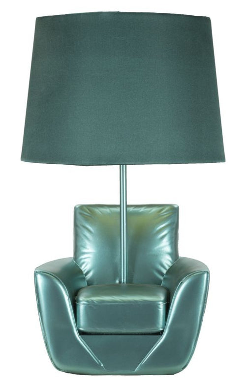 Lampada Da Comodino Midcentury Turchese Cm Ø 26X43