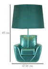 Lampada Da Comodino Midcentury Turchese Cm Ø 26X43