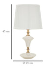 Lampada Da Comodino Caserta Cm Ø 25X45