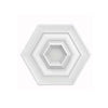 Rosone a soffitto per lampadario in polistirolo geometrico moderno 50cm