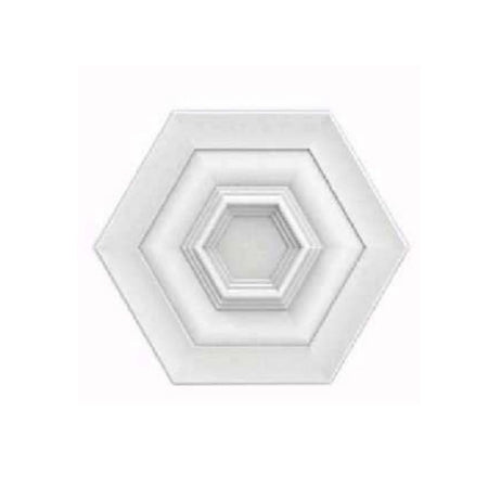 Rosone a soffitto per lampadario in polistirolo geometrico moderno 50cm