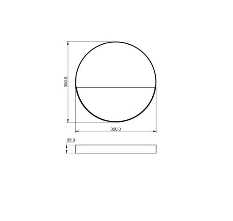 Plafoniera Led cct Circolare Bianca E Oro 7W 920Lm 35X35X3,5Cm