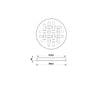 Plafoniera Led in metallo con interruttore cct Bianca 30W 3640Lm 50X50X4,5Cm