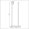 Sospensione semicircolare Led cct Legno 30W 3900Lm 60X60X150Cm