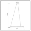 Sospensione semicircolare Led cct Marmo 50W 6600Lm 100X100X150Cm