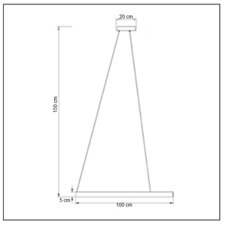 Sospensione semicircolare Led cct Marmo 50W 6600Lm 100X100X150Cm
