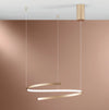 Lampadario Led cct Oro 38W 6090Lm 60X150X12Cm