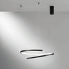 Lampadario Led cct Nero 38W 6090Lm 60X150X12Cm