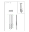 Sospensione Led con struttura tubolare lineare cct Oro 35W 3290Lm 200X56.5X3,5Cm