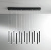 Sospensione Led con struttura tubolare lineare cct Nero 65W 6110Lm 200X107,5X3.5Cm