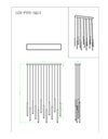 Sospensione Led con struttura tubolare lineare cct Bianco 65W 6110Lm 200X107,5X3.5Cm
