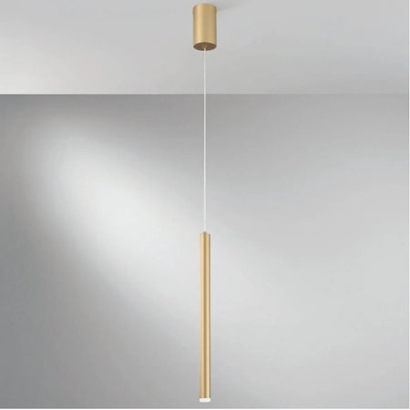 Sospensione tubolare singola Led Oro 5W 470Lm 200X6X2,5 Cm