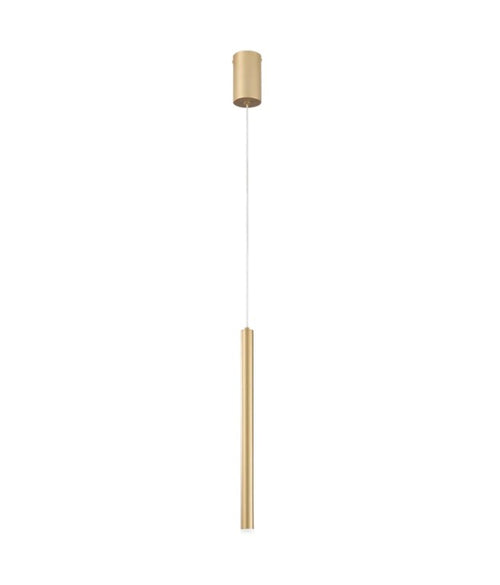 Sospensione tubolare singola Led Oro 5W 470Lm 200X6X2,5 Cm