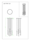 Sospensione Led cct Multicolore 50W 4700Lm 200X50X3,5Cm