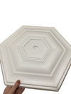 Rosone a soffitto per lampadario in polistirolo geometrico moderno 50cm