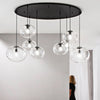 Lampadario a sospensione Nera 8Xe27 166X155X134Cm