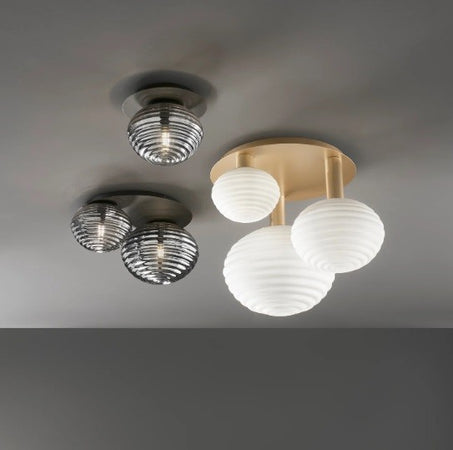 Plafoniera , tre diffusori Nera 3Xe27 53,5X39X48Cm