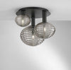 Plafoniera , tre diffusori Nera 3Xe27 53,5X39X48Cm