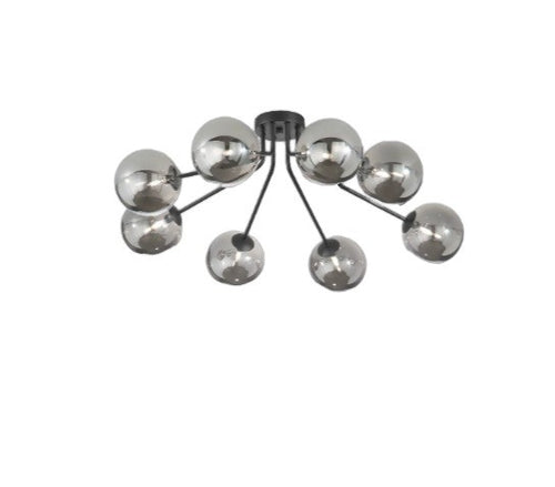 Plafoniera Nera 8Xg9 28X88,4X80,8Cm