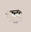 Plafoniera Nera/Oro 4Xe27 35X35X24Cm