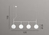 Lampadario a sospensione Bianco 4Xe27 125X150X20Cm