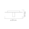 Plafoniera Bianca 1Xe27 25X25X86Cm