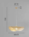 Lampadario a Sospensione a vela singola 60 cm Nera/Oro 1Xe27 60X33X150Cm