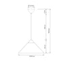 Lampadario a sospensione Beige/Bianca 1Xe27 49X25X183,5Cm