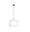 Lampadario a Sospensione in metallo con diffusore in tessuto Bianca 1Xe27 53X53X150Cm