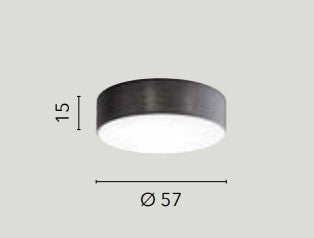 Plafoniera in metallo e tessuto Grigia 4Xe27 57X57X15Cm