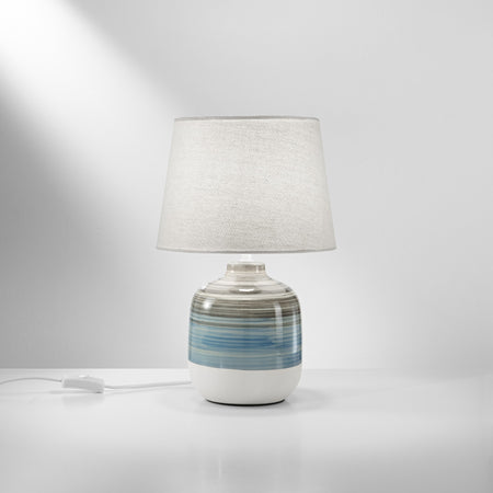 Lampada da tavolo grigio- azzurro 1XE27 25X25X39CM