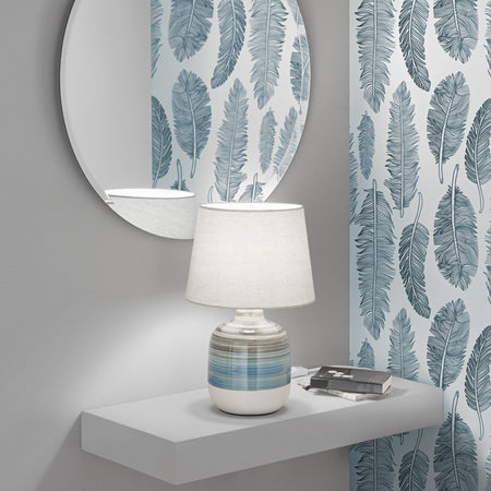 Lampada da tavolo grigio- azzurro 1XE27 25X25X39CM