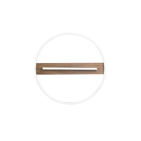 Plafoniera struttura in metallo e base Effetto Legno 50X5 CM