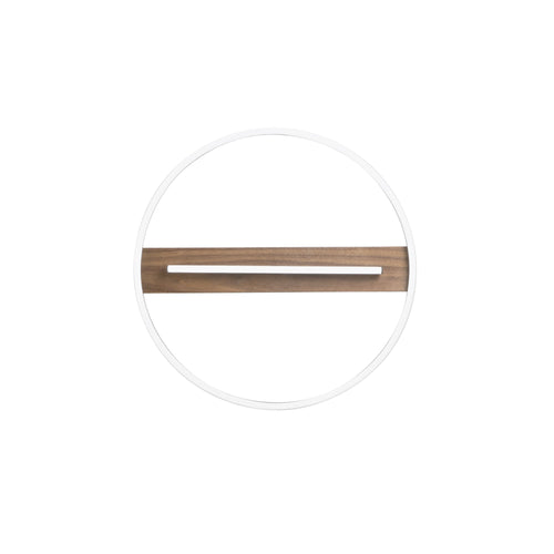 Plafoniera struttura in metallo e base Effetto Legno 50X5 CM