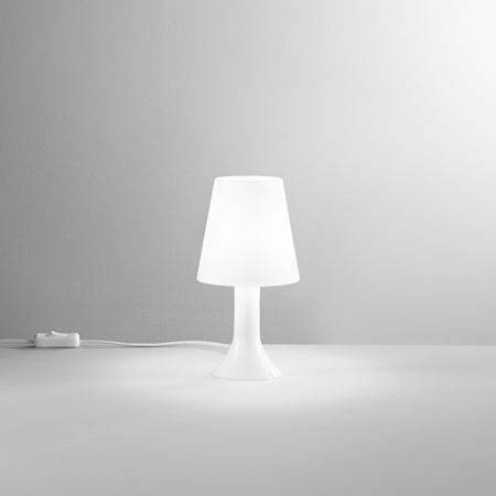 Lampada da tavolo con lumetto e diffusore in PC Bianco 24,5X13X9 cm