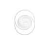 Plafoniera Ovale, struttura in metallo e diffusore in silicone Bianco 60X48X6 CM