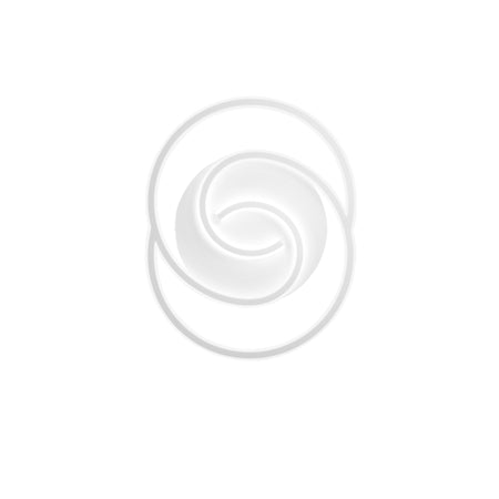 Plafoniera Ovale, struttura in metallo e diffusore in silicone Bianco 60X48X6 CM