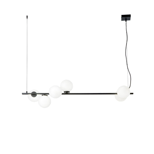 Lampadario a  sospensione in metallo NERO 120X150X33,4 CM