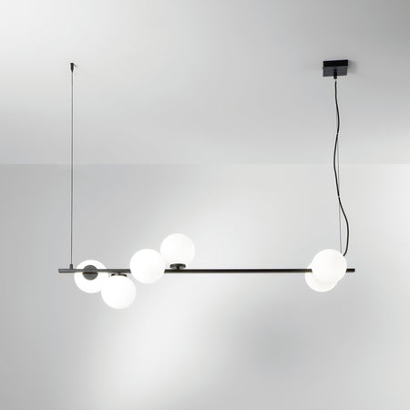 Lampadario a  sospensione in metallo NERO 120X150X33,4 CM