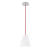 Lampadario a sospensione con cavo in tessuto rosso 1XE27 120X18X27CM