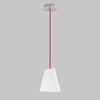 Lampadario a sospensione con cavo in tessuto rosso 1XE27 120X18X27CM