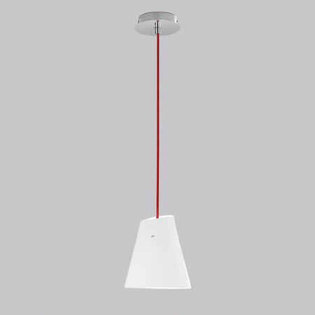 Lampadario a sospensione con cavo in tessuto rosso 1XE27 120X18X27CM