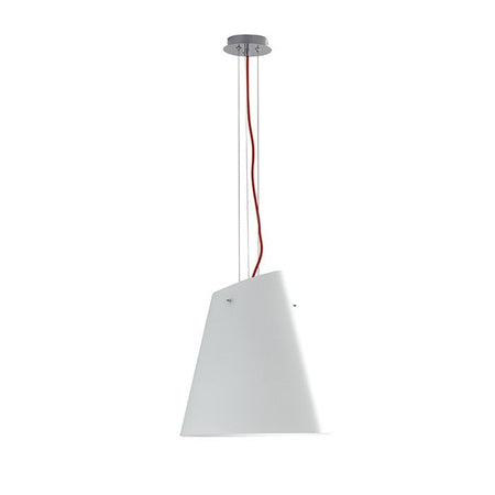 Lampadario a sospensione con cavo in tessuto rosso (3XE27) 120X35X40CM