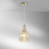 Lampadario in vetro cristallo sfaccettato AMBRA 150X23X10CM